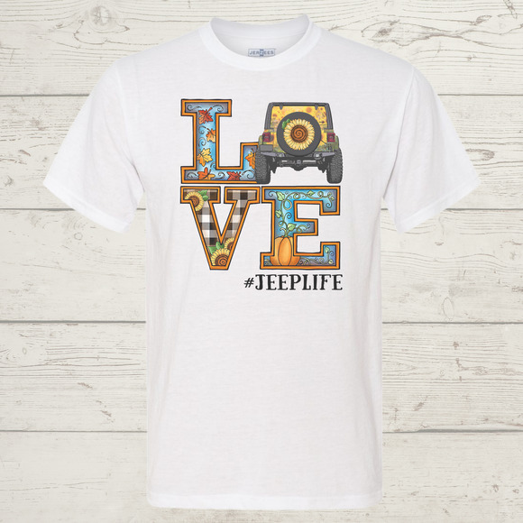 Jeep Life Sublimated White Tee Medium - Picture 1 of 2